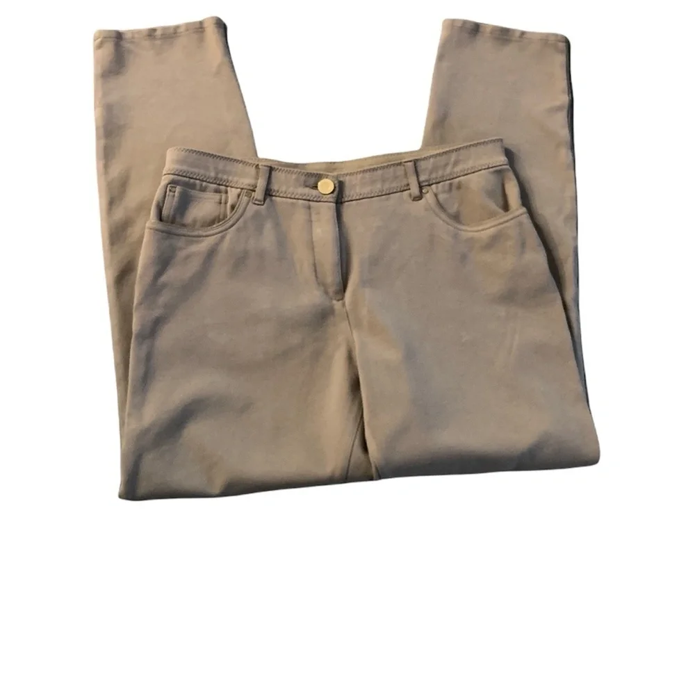 CHICO'S So Slimming Peyton Basic Pants Sz 1.5‎ (10) Taupe #210G